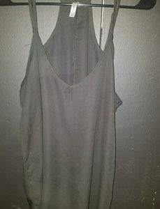 *~Satin Black Sleeveless Top XL~*